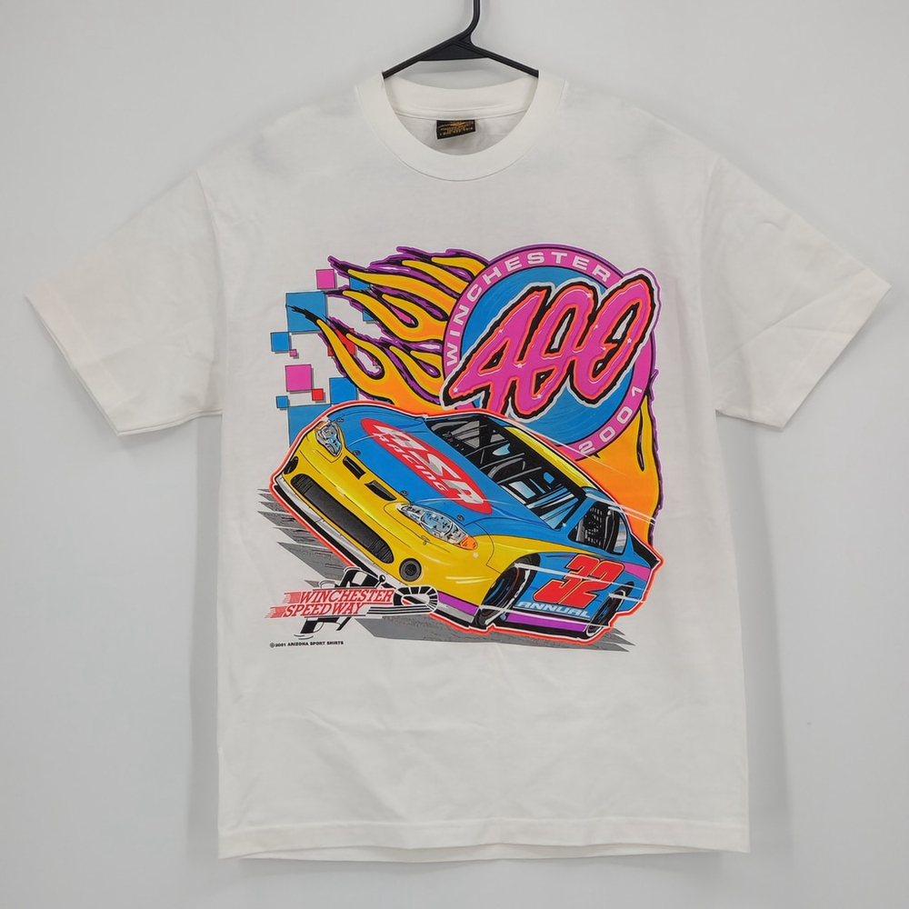 Vtg 2001 Winchester 400 32 Annual ASA T Shirt Bright Pink Yellow Large Y2K